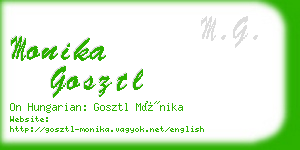monika gosztl business card